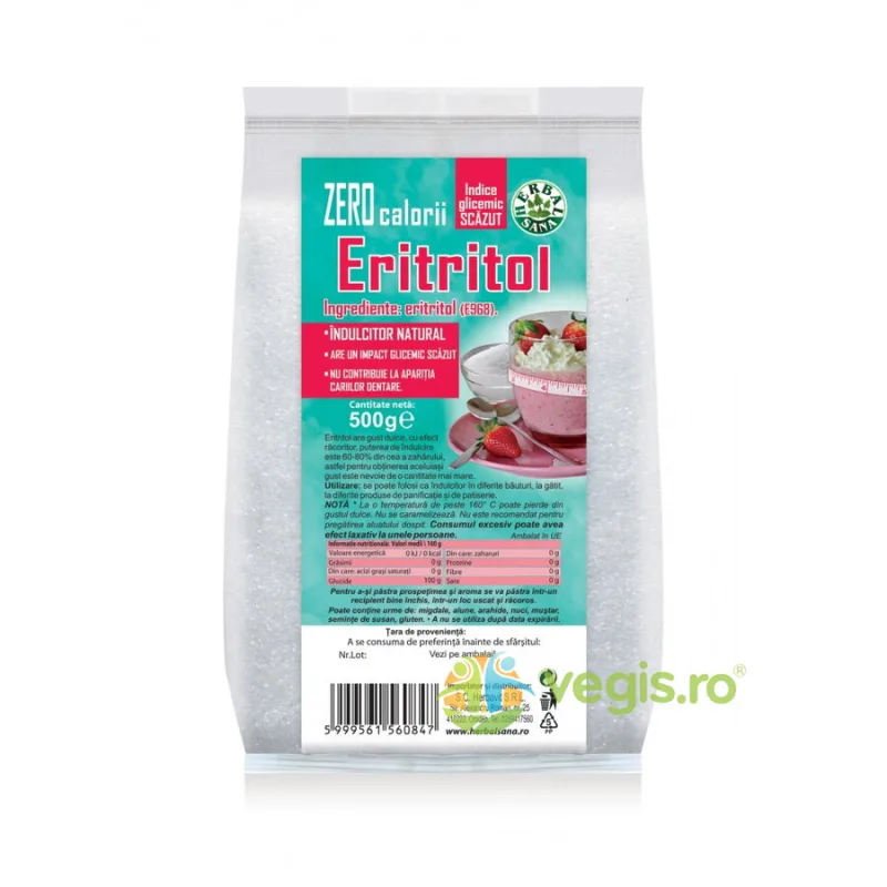 Eritritol 500g Herbavit — preț și oferte