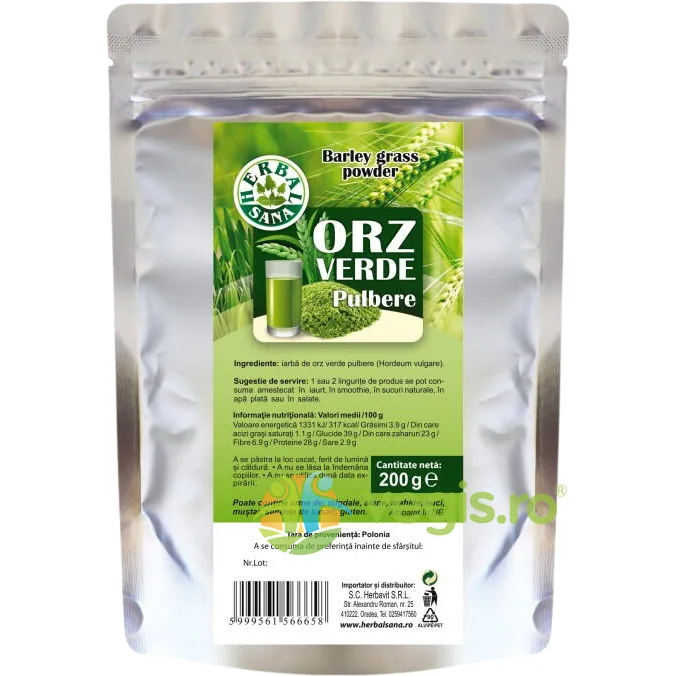 Orz Verde Pulbere 200g Herbavit — preț și oferte