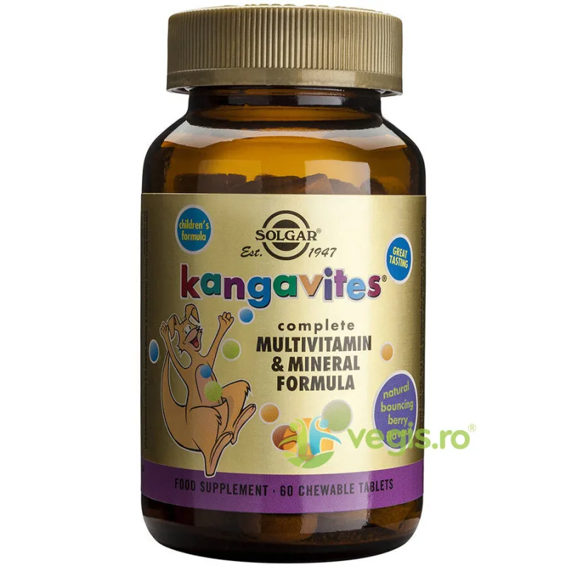 Kangavites Multivitamin & Mineral Formula Berry 60cps SOLGAR — preț și oferte