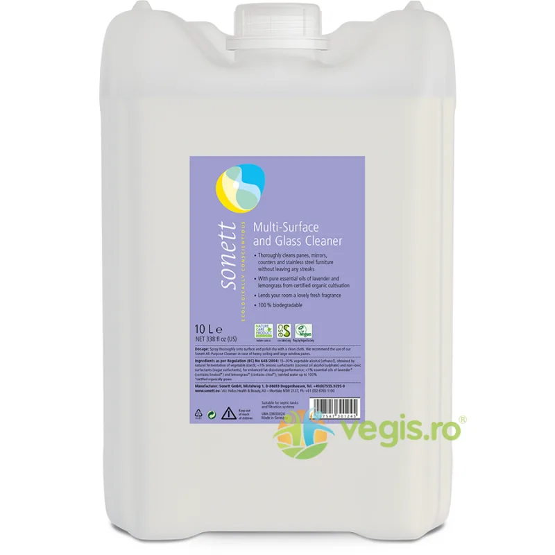 Detergent pentru Sticla si Alte Suprafete Ecologic/Bio 10L SONETT — preț și oferte