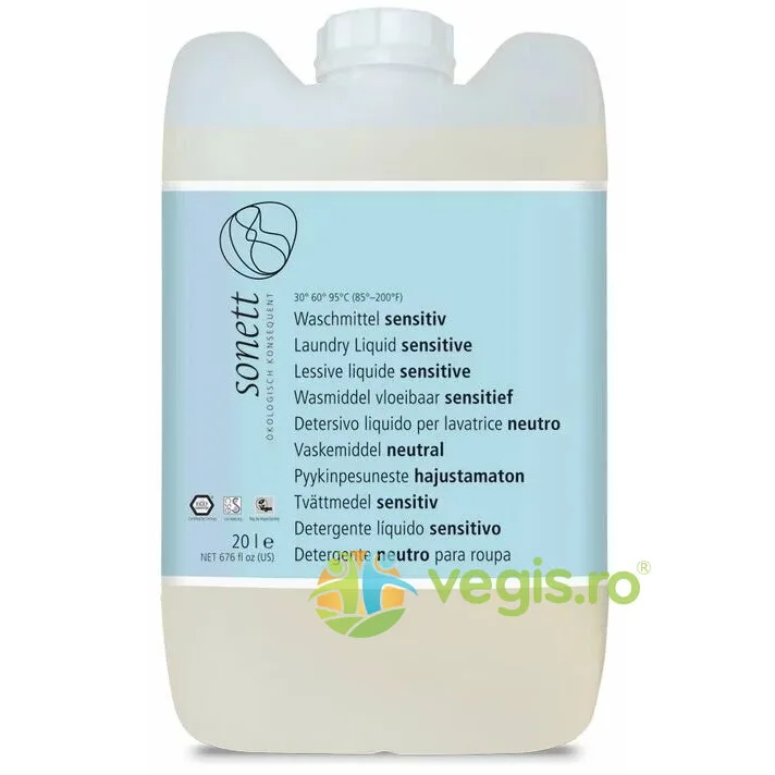 Detergent Lichid pentru Rufe Albe si Colorate Sensitive Ecologic/Bio 10L SONETT — preț și oferte