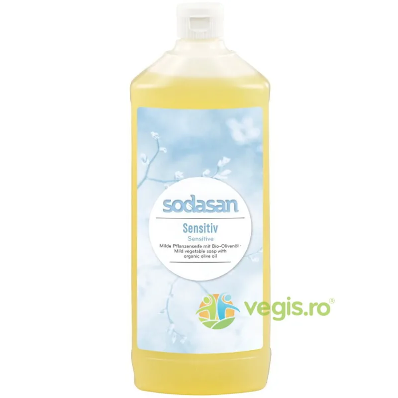 Sapun Lichid pentru Ingrijire Naturala Sensitiv Refill Bio 1L Sodasan — preț și oferte