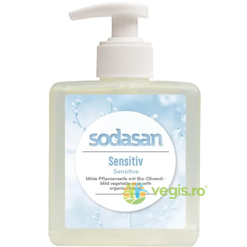 Sapun Lichid pentru Ingrijire Naturala Sensitiv Bio 300ml Sodasan — preț și oferte