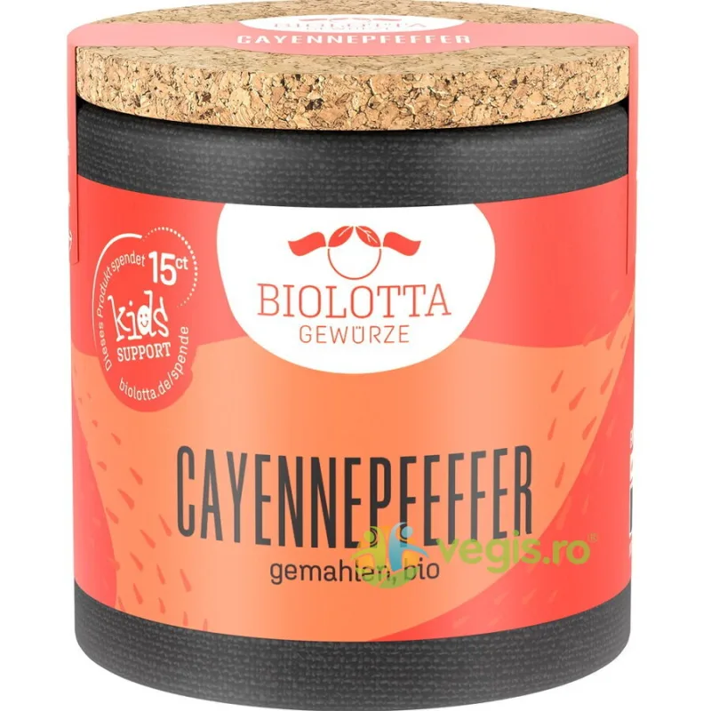 Ardei Cayenne Macinati Ecologici/Bio 43g BIOLOTTA — preț și oferte