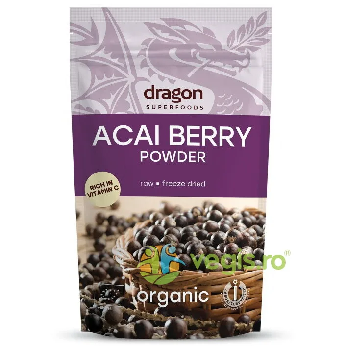 Pulbere de Acai Raw Ecologica/Bio 75g Dragon Superfoods — preț și oferte