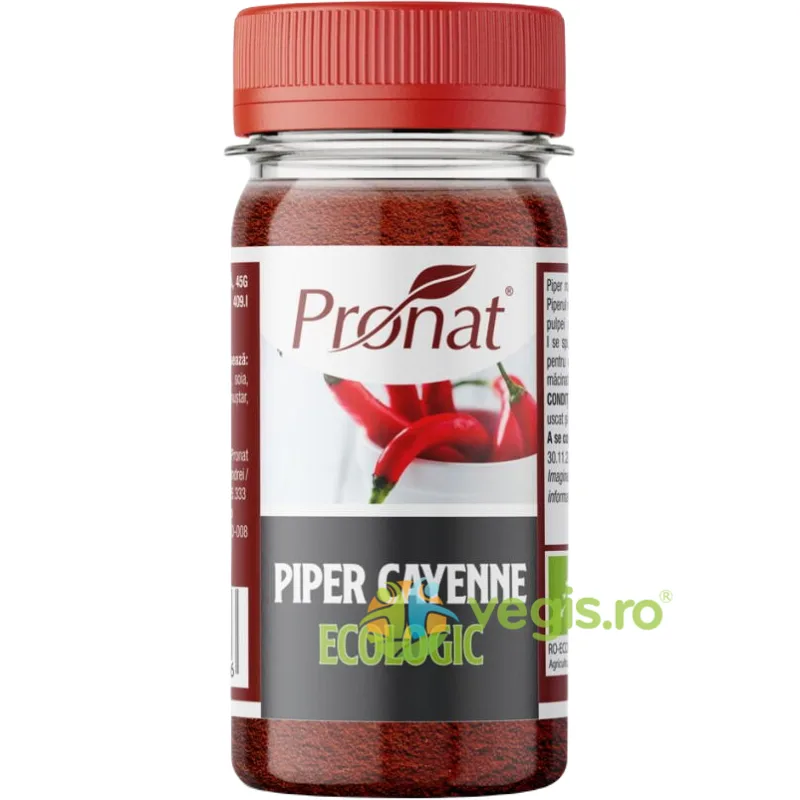 Piper Cayenne Ecologic/Bio 45g PRONAT — preț și oferte