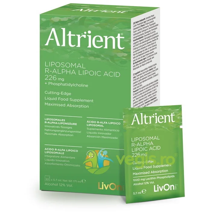 Acid R-Alfa Lipoic Lipozomal 226mg 30 pliculete Livon Labs, ALTRIENT — preț și oferte
