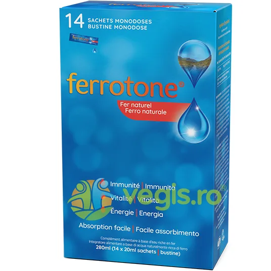 Ferrotone Original (Supliment cu Fier) 14 plicuri x 20ml SPATONE — preț și oferte