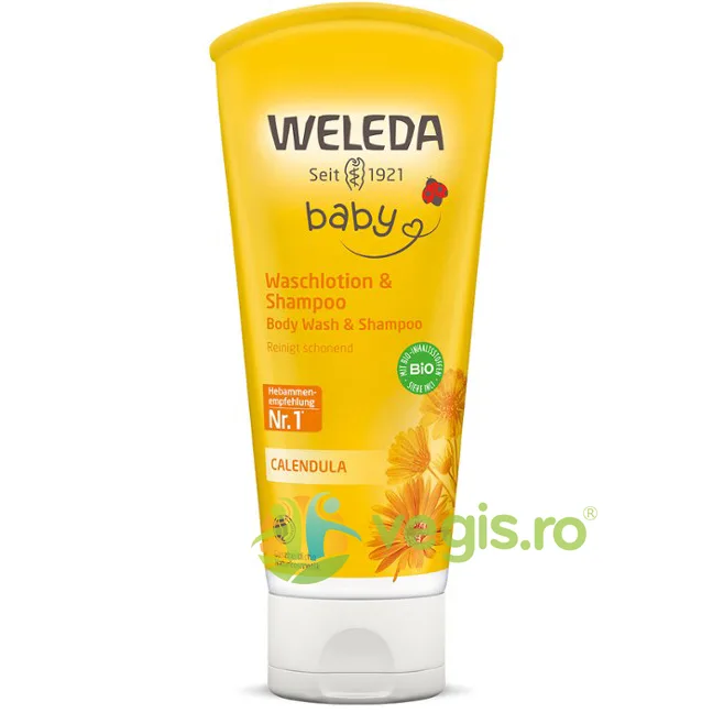 Gel de Dus si Sampon Delicat pentru Bebelusi cu Galbenele 200ml Weleda — preț și oferte