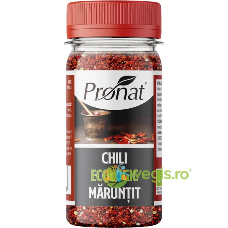 Chili Maruntit Ecologic/Bio 45g PRONAT — preț și oferte