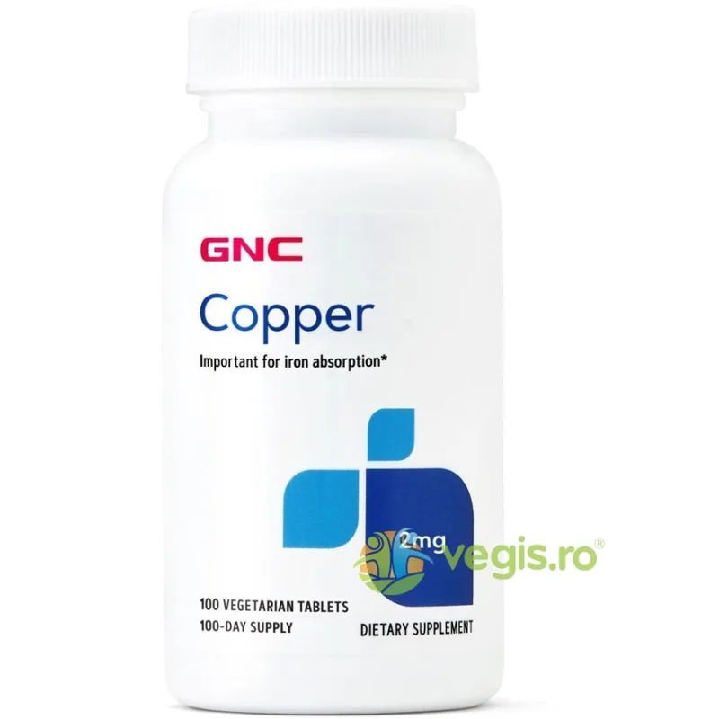 Cupru 2mg 100tb vegetale GNC — preț și oferte