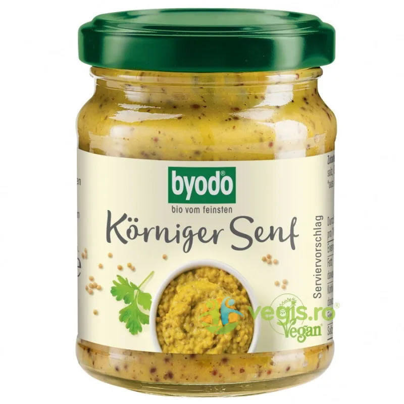 Mustar Mediu cu Boabe de Mustar Ecologic/Bio 125ml BYODO — preț și oferte