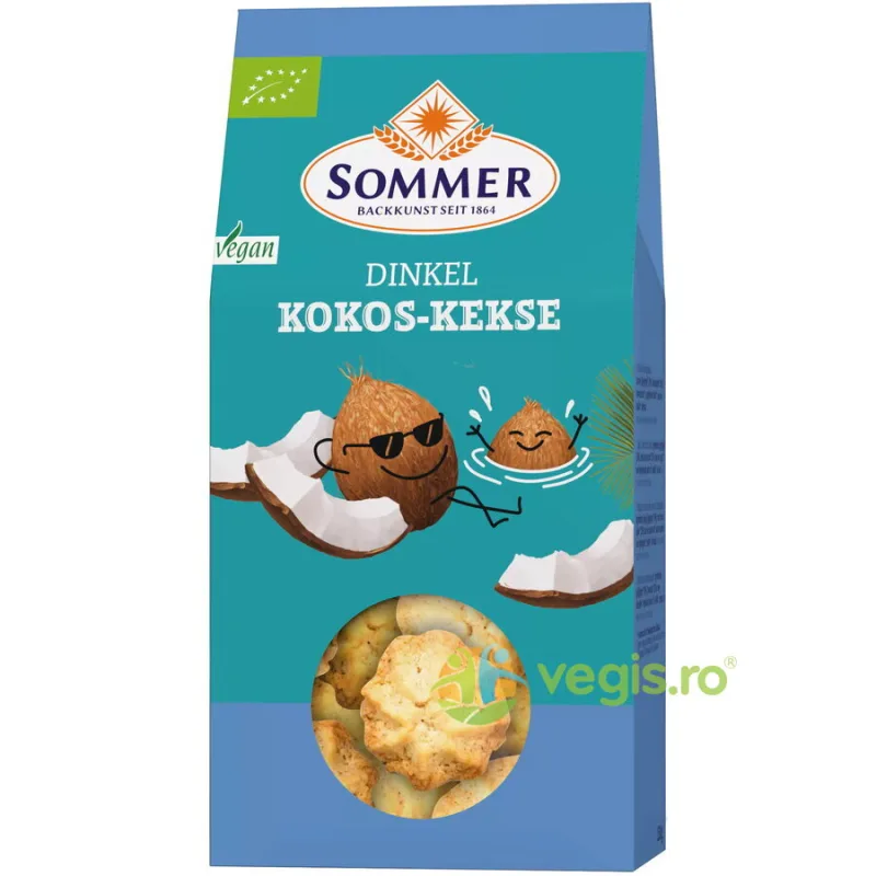 Biscuiti din Spelta cu Cocos Ecologici/Bio 150g SOMMER — preț și oferte