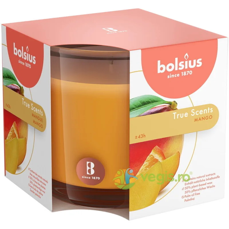 Lumanare Parfumata in Pahar Mare cu Aroma de Mango BOLSIUS — preț și oferte