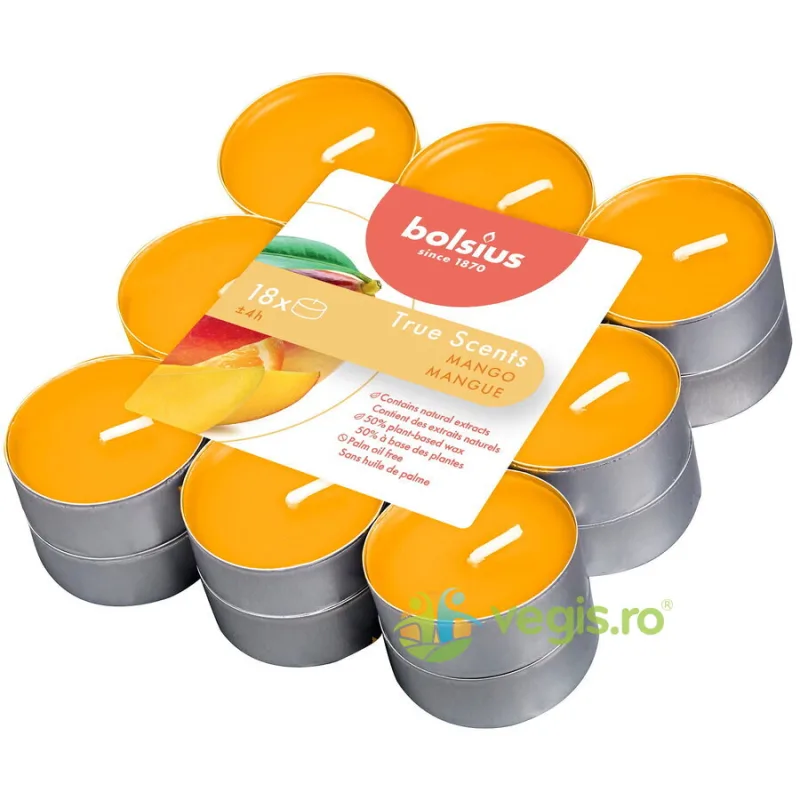 Lumanare Tip Pastila cu Aroma de Mango 18buc BOLSIUS — preț și oferte