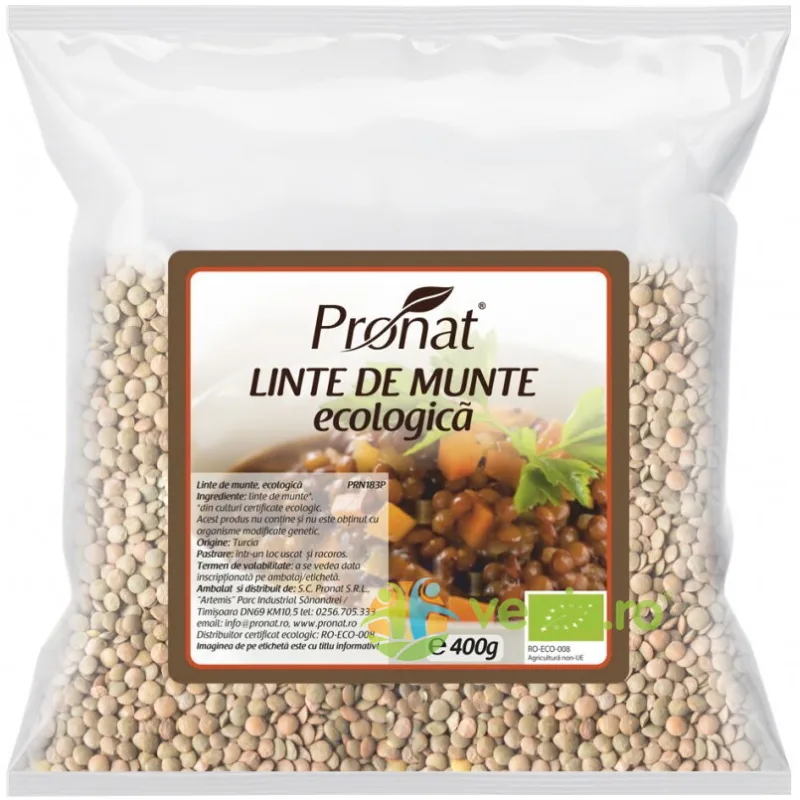Linte de Munte Ecologica/Bio 400g PRONAT — preț și oferte