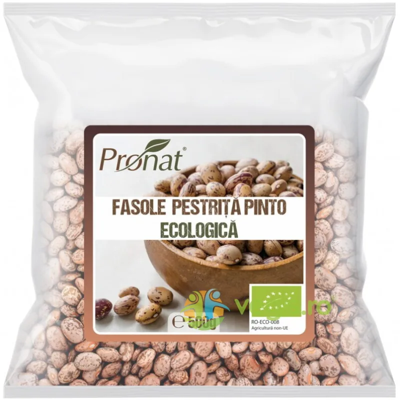 Fasole Pestrita Pinto Borlotti Ecologica/Bio 500g PRONAT — preț și oferte