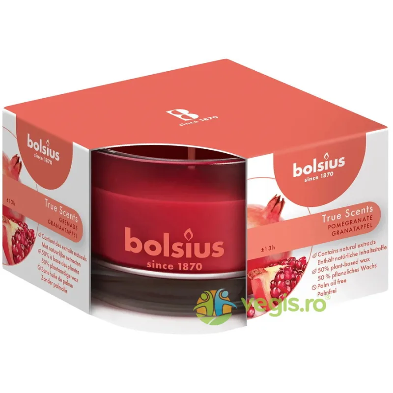 Lumanare Parfumata in Pahar Mic cu Aroma de Rodie BOLSIUS — preț și oferte