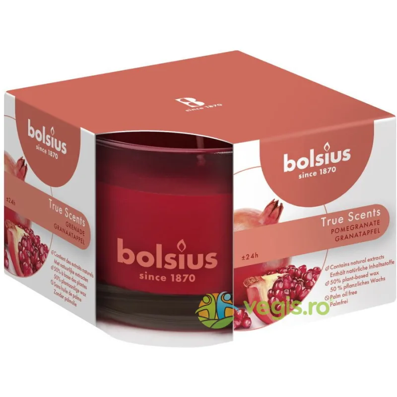 Lumanare Parfumata in Pahar Mediu cu Aroma de Rodie BOLSIUS — preț și oferte