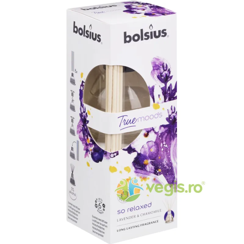 Difuzor Odorizant cu Betisoare cu Lavanda si Musetel So Relaxed 45ml BOLSIUS — preț și oferte