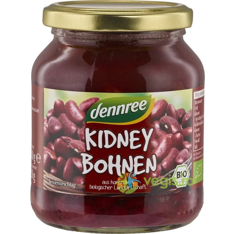 Fasole Kidney la Borcan Ecologica/Bio 240g Dennree — preț și oferte