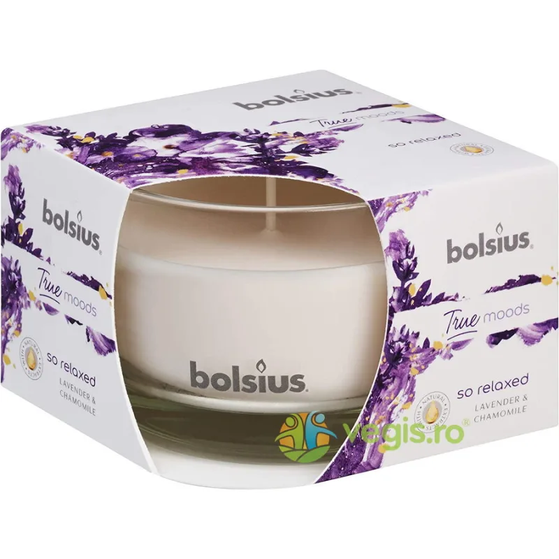 Lumanare Parfumata in Pahar Mediu cu Lavanda si Musetel So Relaxed BOLSIUS — preț și oferte