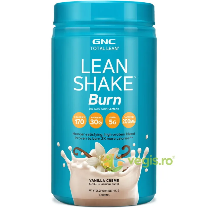 Shake Proteic cu Aroma de Vanilie Total Lean Shake Burn 739.2g GNC — preț și oferte