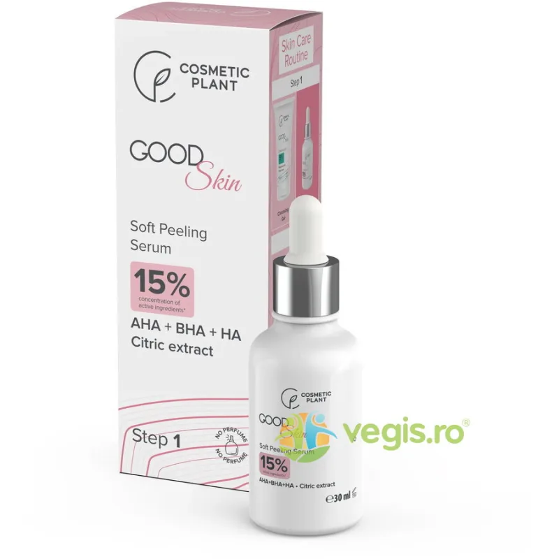 Ser Soft Peeling cu AHA+BHA+HA si Extract de Citrice Good Skin 30ml COSMETIC PLANT — preț și oferte