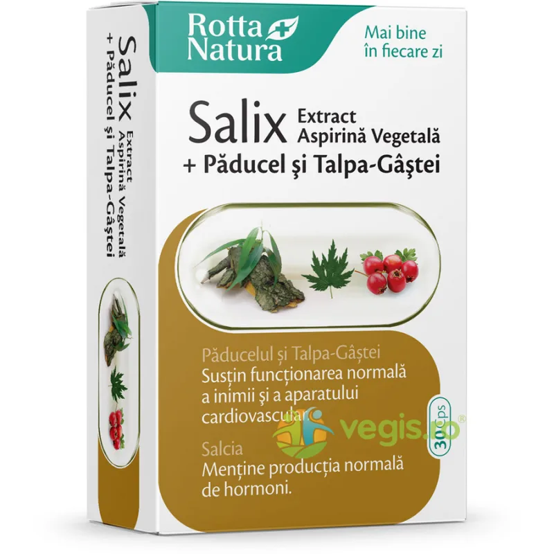 Salix Extract + Paducel si Talpa Gastei 30cps ROTTA NATURA — preț și oferte