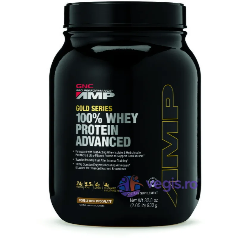 Proteina din Zer cu Aroma de Ciocolata Amp Gold Series 930g GNC — preț și oferte