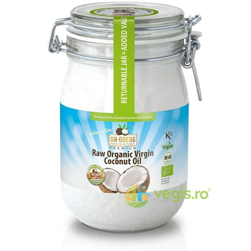 Ulei de Cocos Premium Raw Ecologic/Bio 1L DR. GOERG — preț și oferte