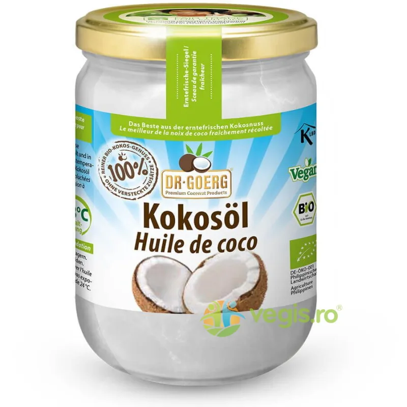 Ulei de Cocos Premium Raw Ecologic/Bio 500ml DR. GOERG — preț și oferte