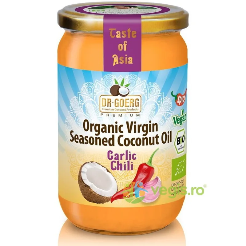 Ulei de Cocos Condimentat cu Usturoi si Chilli Ecologic/Bio 190ml DR. GOERG — preț și oferte