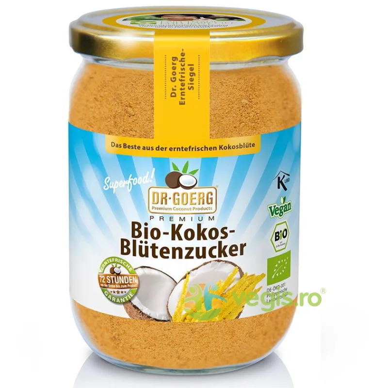 Zahar din Nectar de Flori de Cocos Ecologic/Bio 280g DR. GOERG — preț și oferte