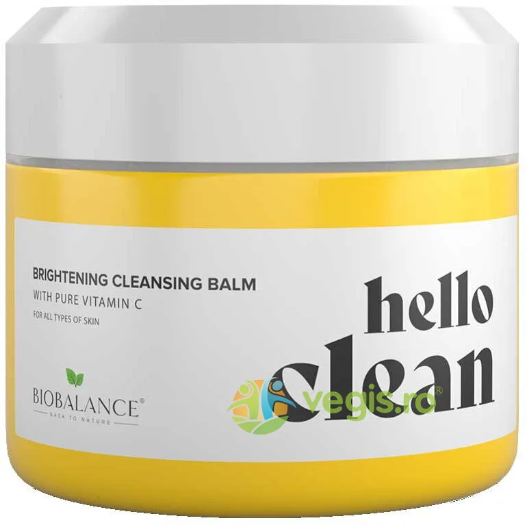 Balsam de Curatare Faciala 3in1 pentru Ten Lipsit de Luminozitate cu Vitamina C Pura Hello Clean 100ml BIO BALANCE — preț și oferte