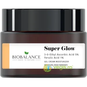 Crema-Gel Iluminatoare Antirid Impotriva Petelor Pigmentare cu Acid Ascorbic 5% + Acid Ferulic 1% Super Glow 50ml