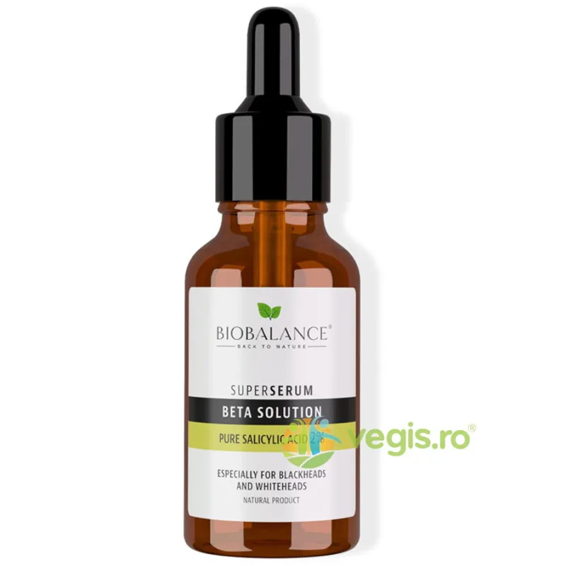 Ser Antiinflamator si Antiacneic cu Acid Salicilic Pur 2% Super Serum Beta Solution 30ml BIO BALANCE — preț și oferte