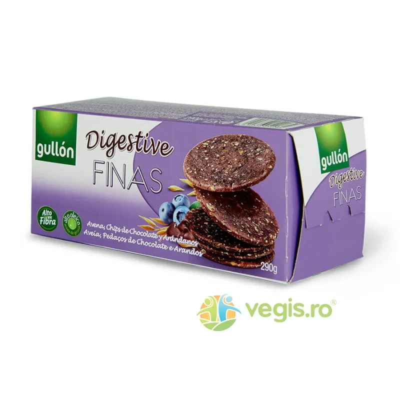 Biscuiti Digestivi cu Bucati de Ciocolata si Afine 270g GULLON — preț și oferte
