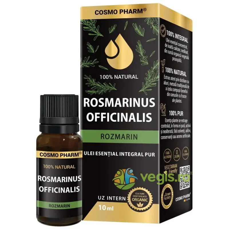 Ulei Esential Integral de Rozmarin Uz Intern 10ml COSMO PHARM — preț și oferte