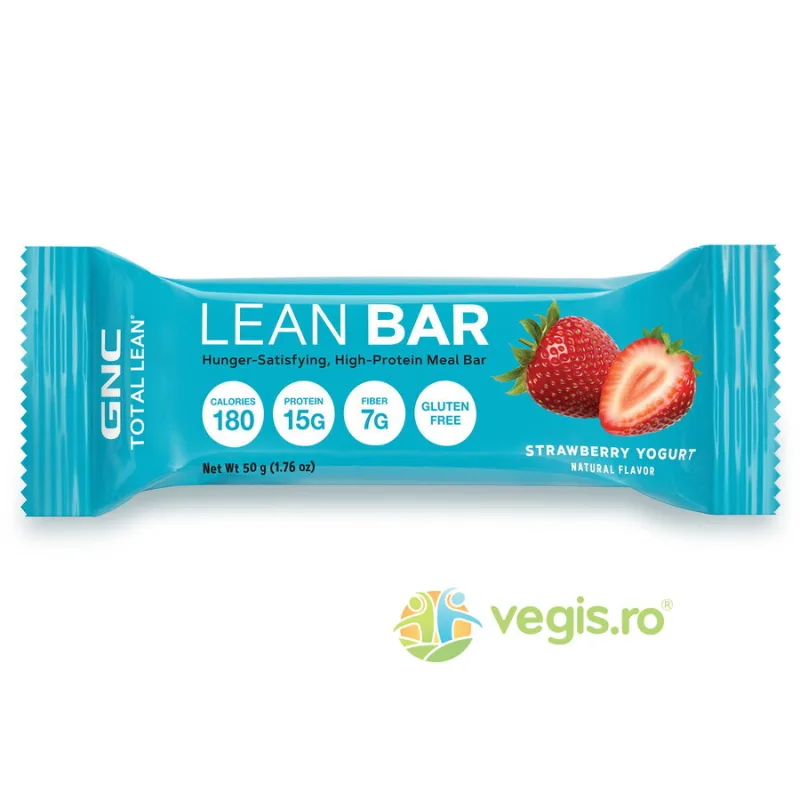 Baton Proteic cu Aroma de Capsuni si Iaurt Total Lean 50g GNC — preț și oferte