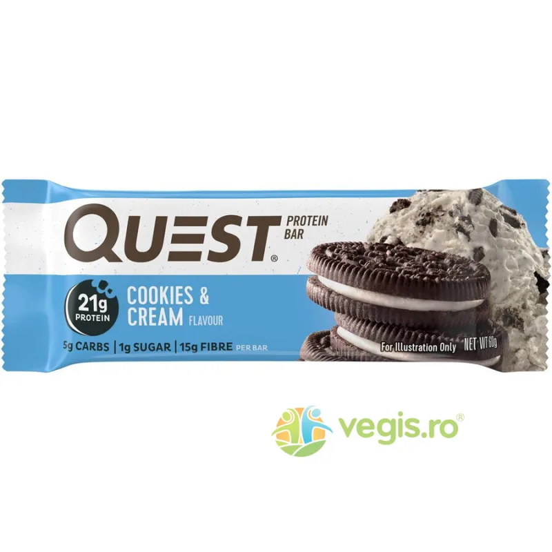 Baton Proteic cu Aroma de Biscuiti si Frisca 60g QUEST NUTRITION — preț și oferte