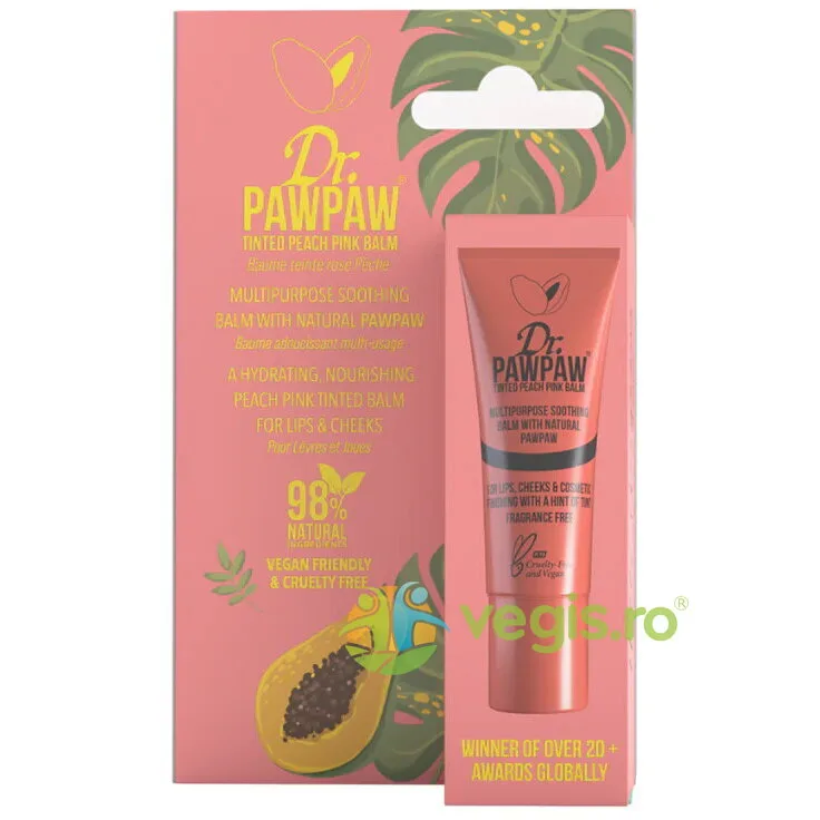 Balsam Multifunctional Nuanta Pink Peach 10ml DR PAWPAW — preț și oferte