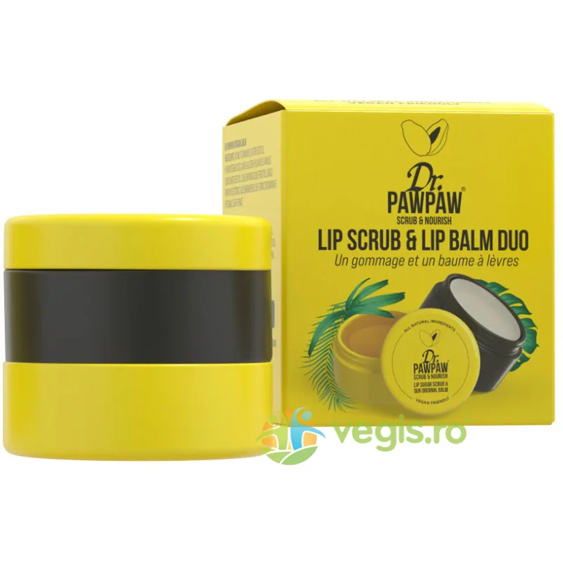 Exfoliant si Balsam pentru Buze cu Ricin si Aloe Vera 16ml DR PAWPAW — preț și oferte