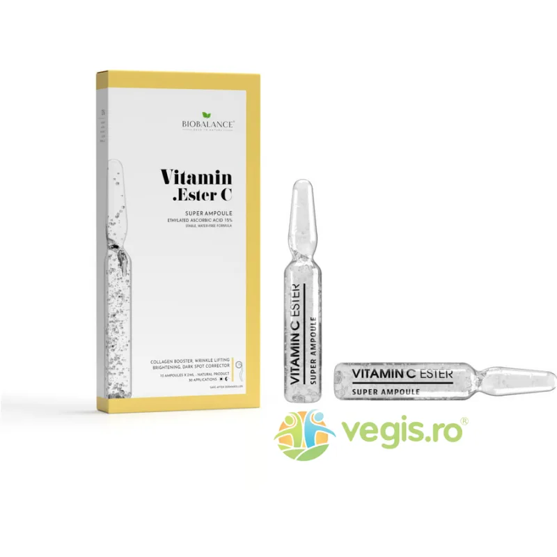 Fiole Concentrate cu Efect de Lifting si Luminozitate cu Acid Ascorbic 15% 10x2ml BIO BALANCE — preț și oferte
