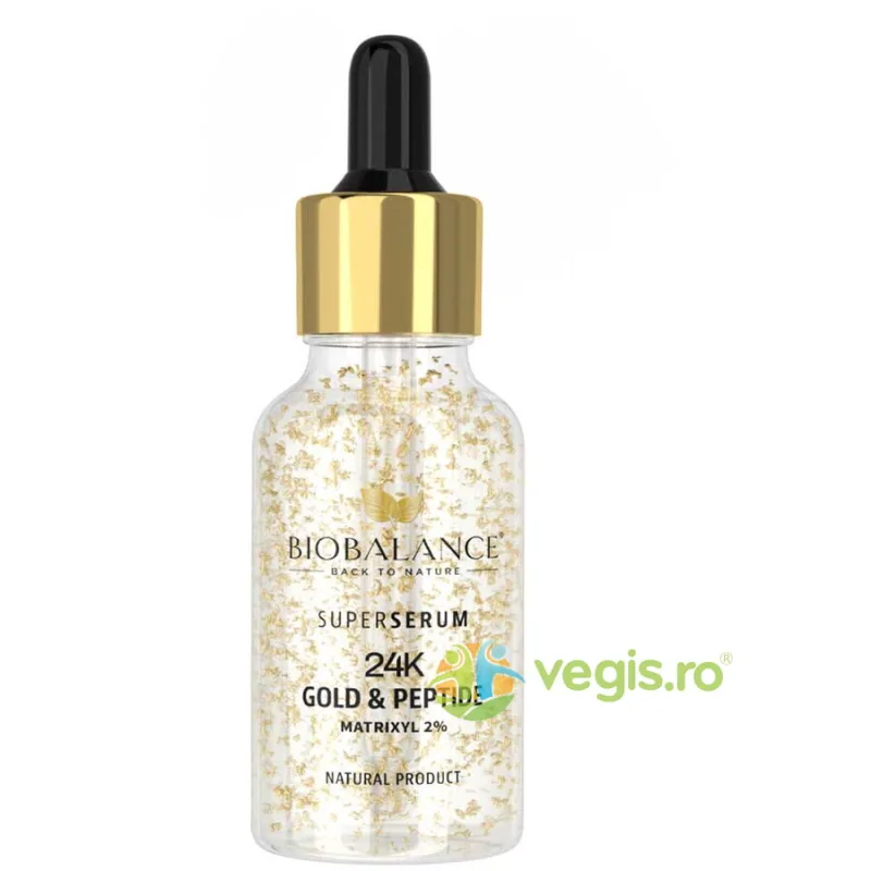 Ser pentru Conturul Ochilor si Riduri de Expresie cu Fulgi de Aur + Matrixyl 2% Super Serum 30ml BIO BALANCE — preț și oferte
