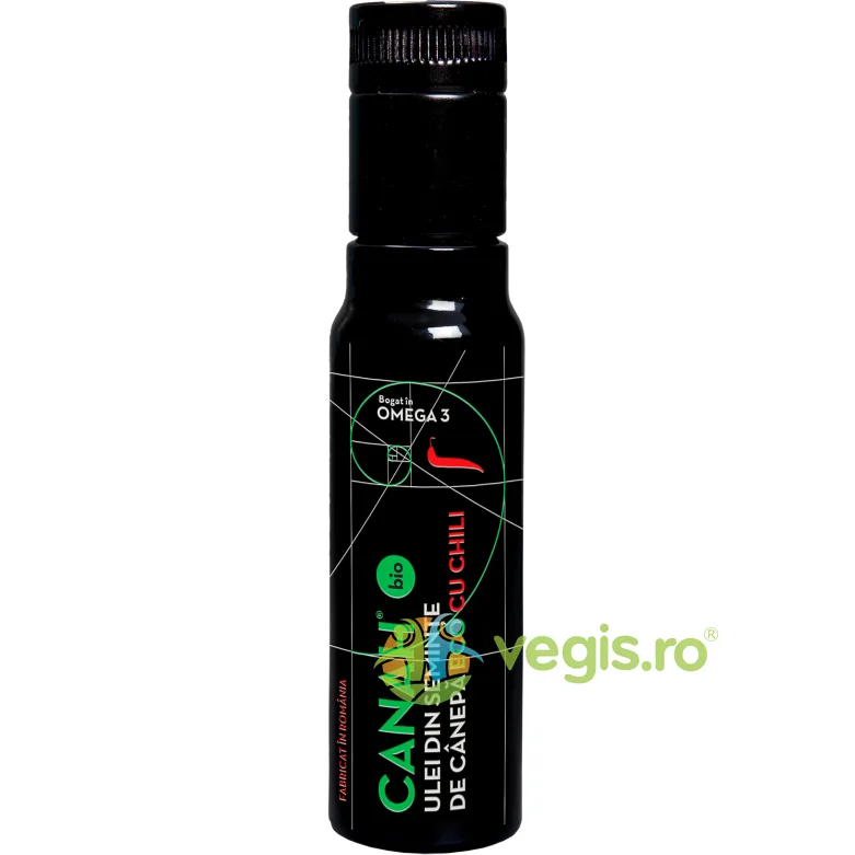 Ulei de Canepa Cu Chili Ecologic/Bio 100ml Canah — preț și oferte