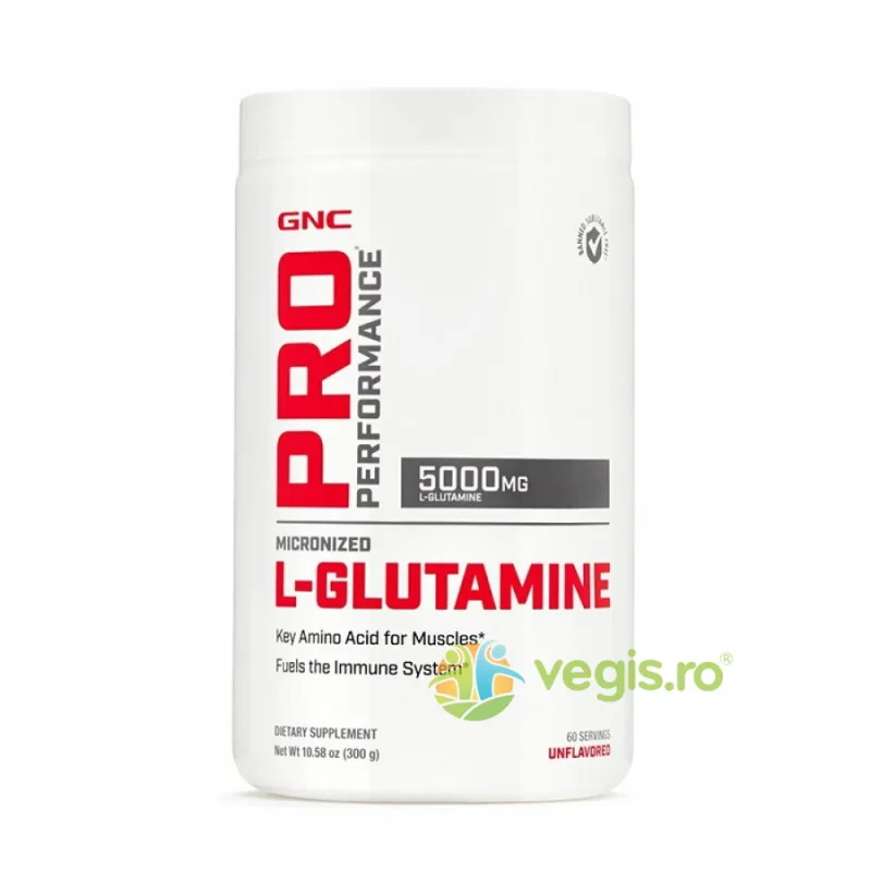 L-Glutamina Micronizata 5000mg fara Aroma Pro Performance 300g GNC — preț și oferte