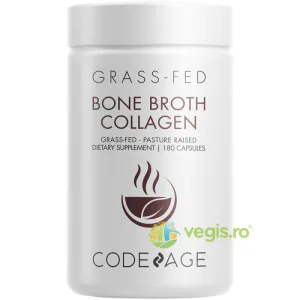 Peptide din Colagen de Tipul I, II & III din Fiertura de Oase cu Turmeric si Ashwagandha 180cps