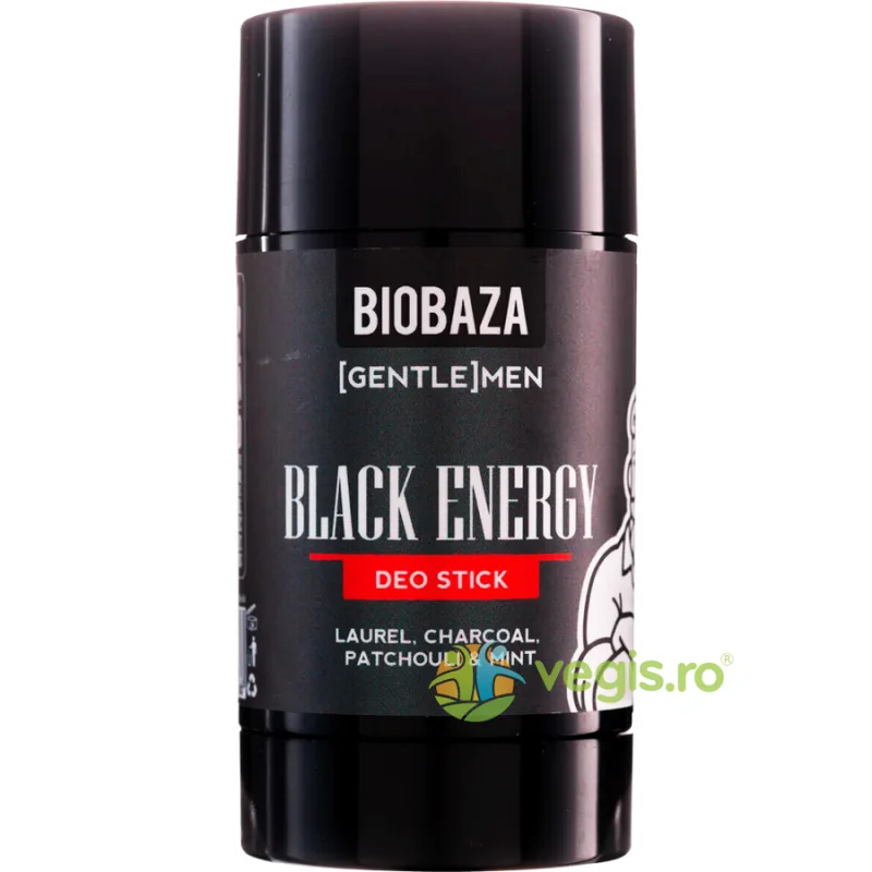 Deodorant Stick Natural pentru Barbati cu Carbune Activ si Menta fara Aluminiu Black Energy 50ml BIOBAZA — preț și oferte