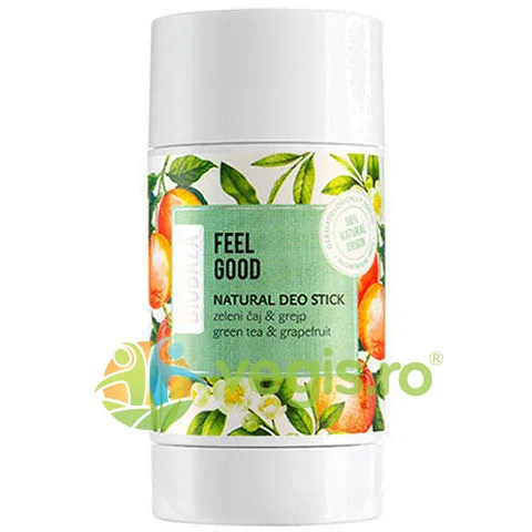 Deodorant Stick Natural cu Grapefruit si Ceai Verde Feel Good 50ml BIOBAZA — preț și oferte